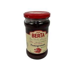 Aunt Berta Pomegranate Fruit Spread Traditional Kosher Vegan 12oz Jar
